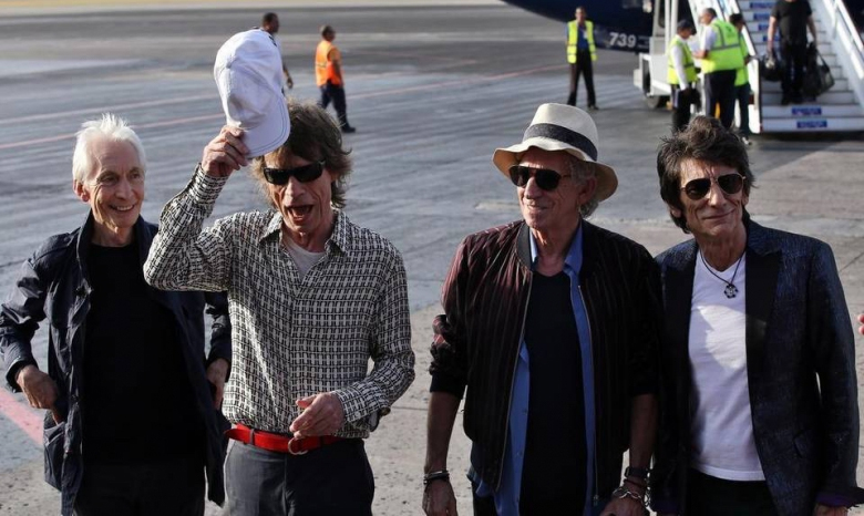 Ya están en la Habana The Rolling Stones. Foto: Agencia de noticias