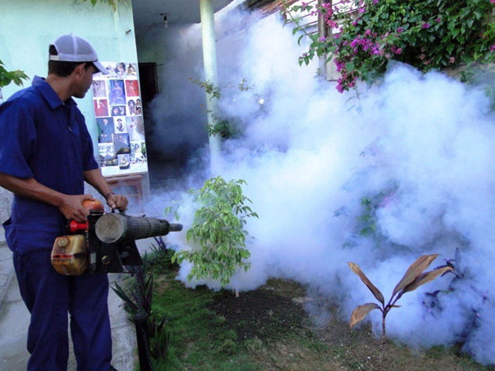 Con el saneamiento ambiental se ha logrado disminuir a nueve los centros de trabajo que esta semana detectan focos de mosquitos. Foto: Efraín Cedeño