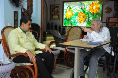 Encuentro de Fidel y Maduro en fotos