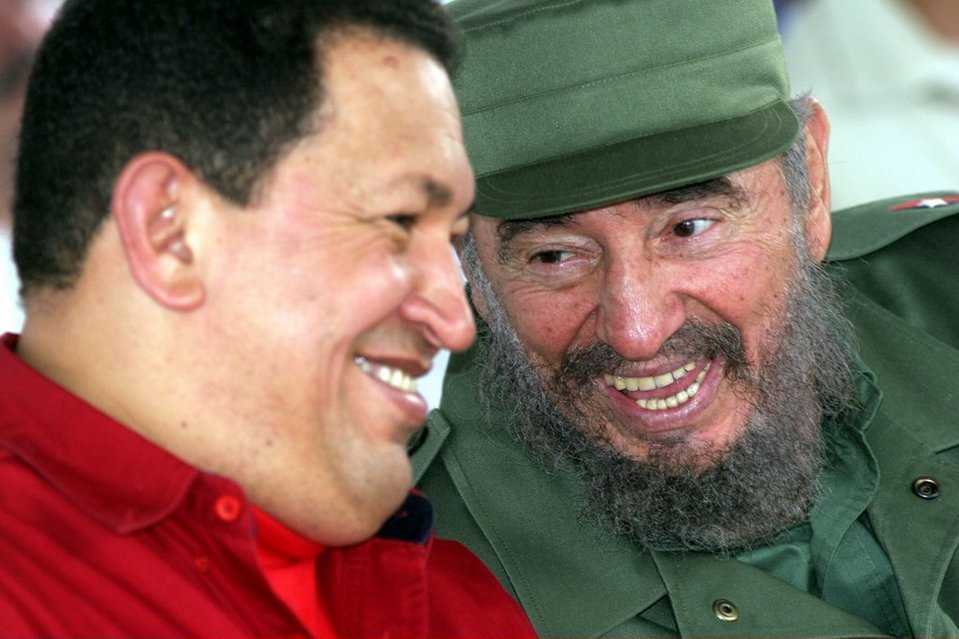 Chávez y Fidel.