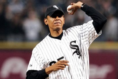 Obama prefiere lanzar en el béisbol (+fotos)