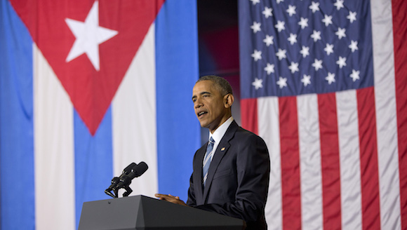 El Presidente Obama interviene en el Foro de Negocios Cuba-EEUU. Foto: Pablo Martínez/ Ap