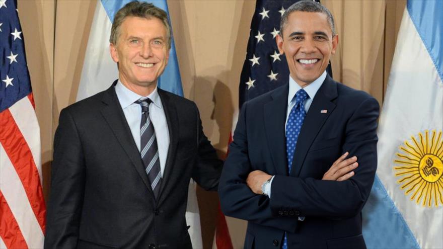 El presidente de Argentina, Mauricio Macri, junto al mandatario de Estados Unidos, Barack Obama.