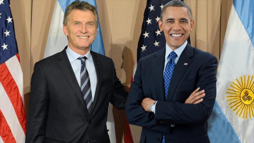 El presidente de Argentina, Mauricio Macri, junto al mandatario de Estados Unidos, Barack Obama.
