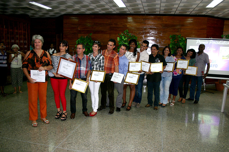 En el certamen fueron entregados premios y menciones en las modalidades de prensa escrita, radio y televisión. Foto: César A. Rodríguez