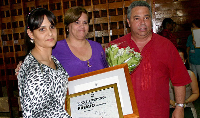 Ulises Guilarte De Nacimiento y Carmen Rosa López Rodríguez, secretario general y segunda secretaria de la CTC, respectivamente, presidieron el acto junto a otros dirigentes. Foto: César A. Rodríguez