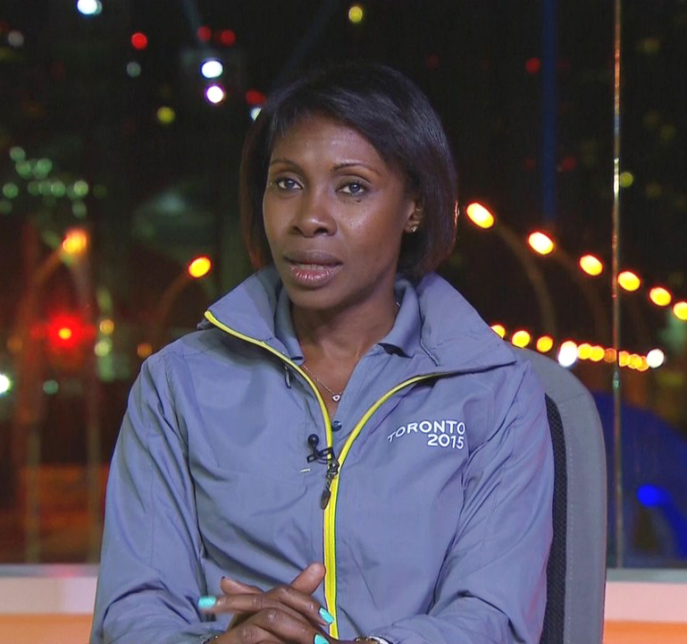 Mireya Luis, durante una entrevista en los Juegos Panamericanos de Toronto 2015.