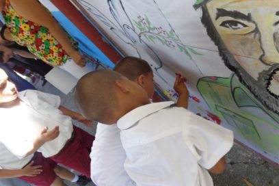 El niño que pinta a Fidel