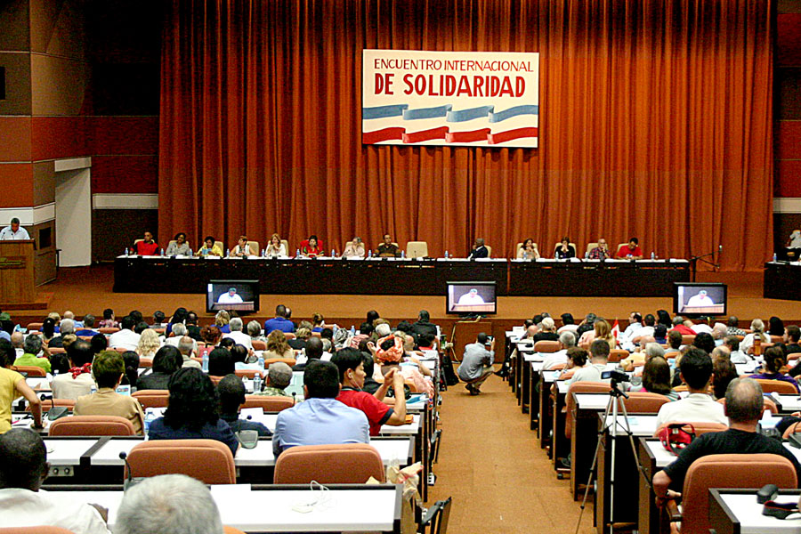 2 de Mayo del 2016 Sala Plenaria del Palacio de las Convenciones evento "Solidaridad" en la imágen Ulises Guilarte de Nacimiento Secretario General de la Central de Trabajadores de Cuba.Fotos: César A. Rodriguez.