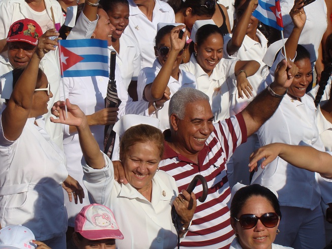 La familia también fue partícipe del tradicional festejo. Foto: Lianet Suárez Sánchez