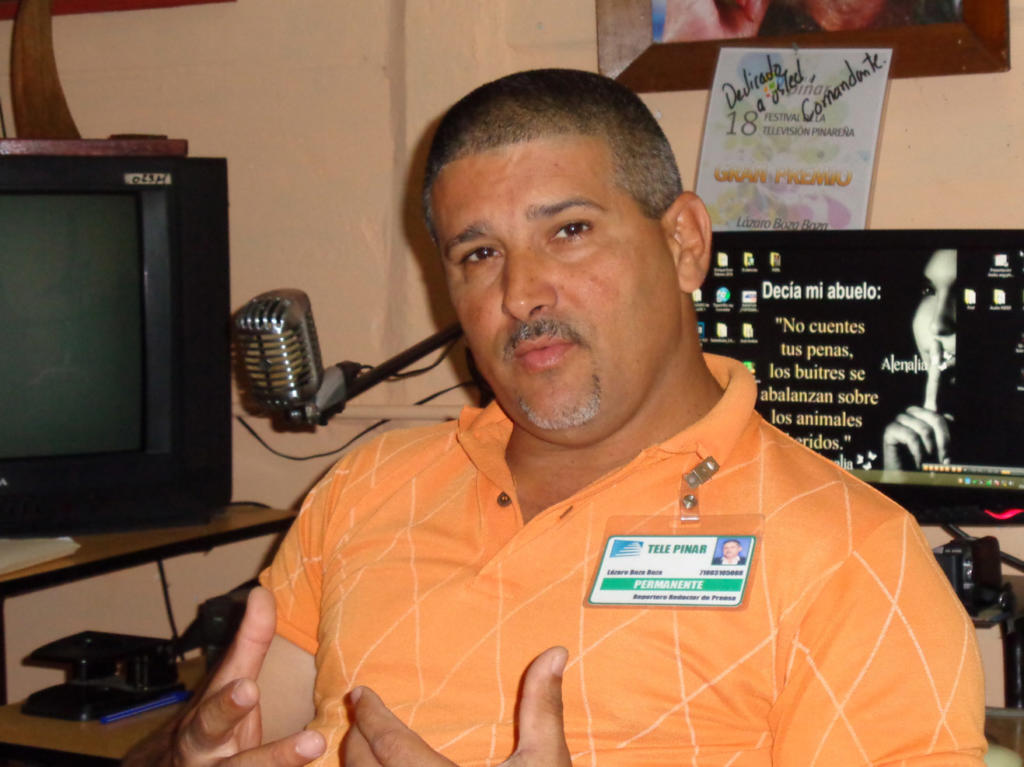 Lázaro Boza Boza, coordinador del proyecto Fortalecimiento de capacidades comunicativas para el desarrollo local en Mantua y periodista de la televisión local.