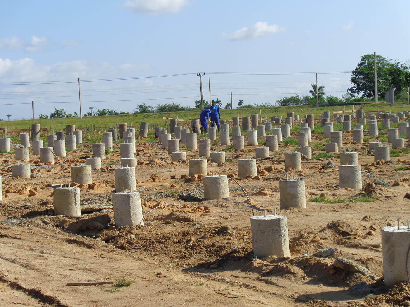 Obras del segundo parque fotovoltaico de Pinar del Río. Foto: Eduardo González Martínez