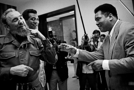 Fidel Castro, Muhammad Ali y Teofilo Stevenson en La Habana en 1996.