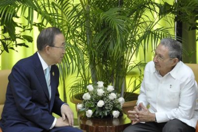 Se reúnen Raúl y Ban Ki-Moon