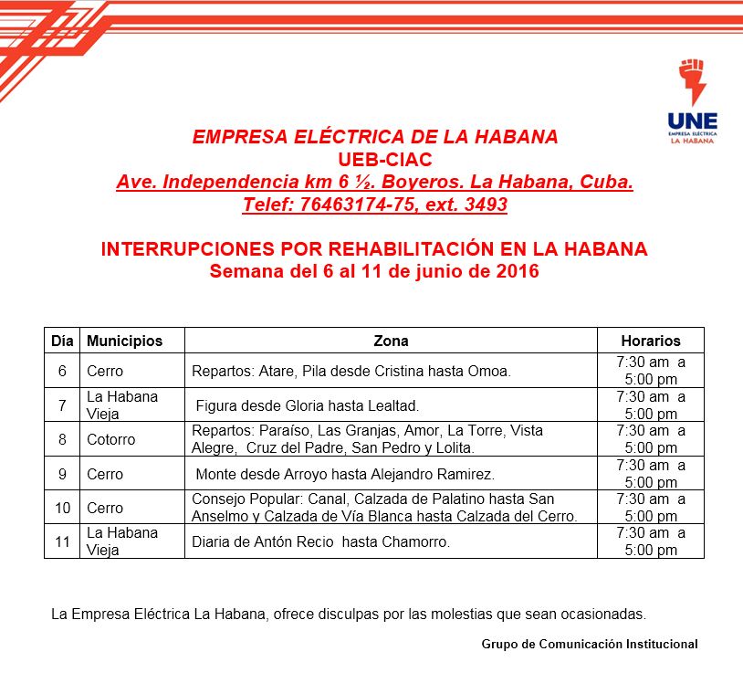 nota informativa UNE