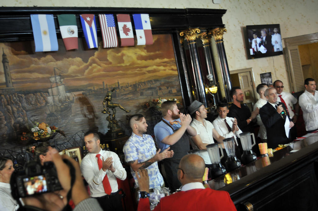 Los diez competidores por logar el primer lugar del rey del Daiquirí. Foto: José Raúl Rodríguez Robleda