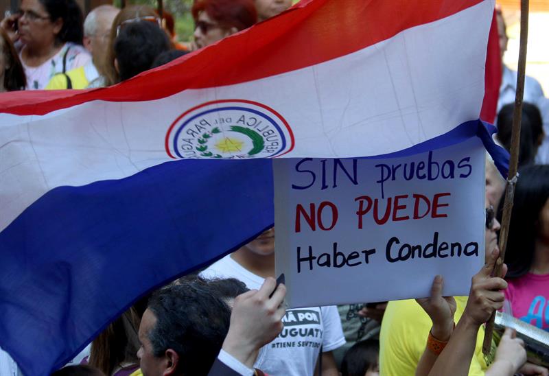 La sentencia anunciada contra los campesinos de curuguaty ha provocado una amplia ola de protestas y manifestaciones en Paraguay. Foto: EFE