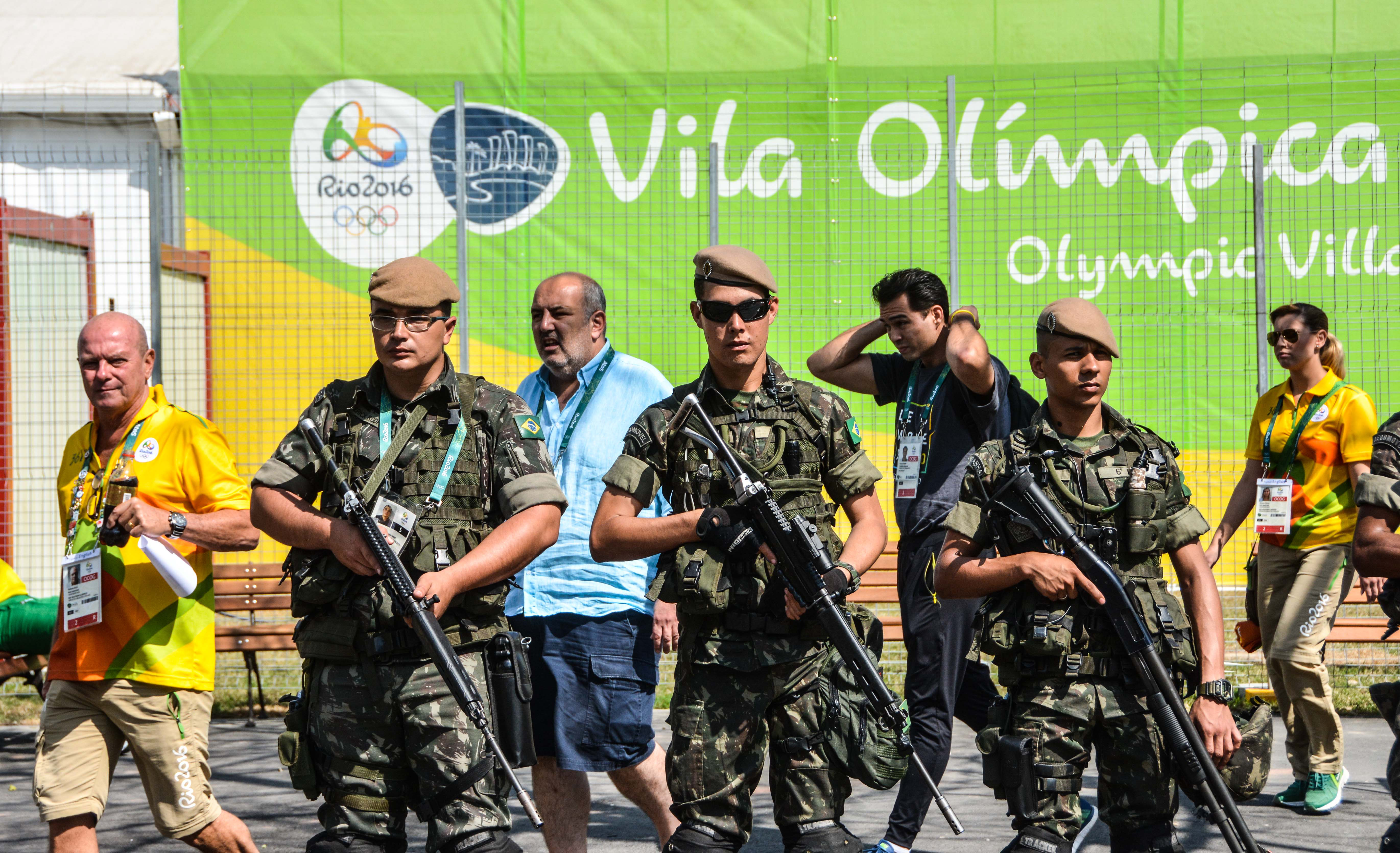 Efectivos policiales, para garantizar la seguridad y tranquilidad de los XXXI Juegos Olímpicos de Rio de Janeiro, en Brasil. ACN FOTO/Marcelino VAZQUEZ