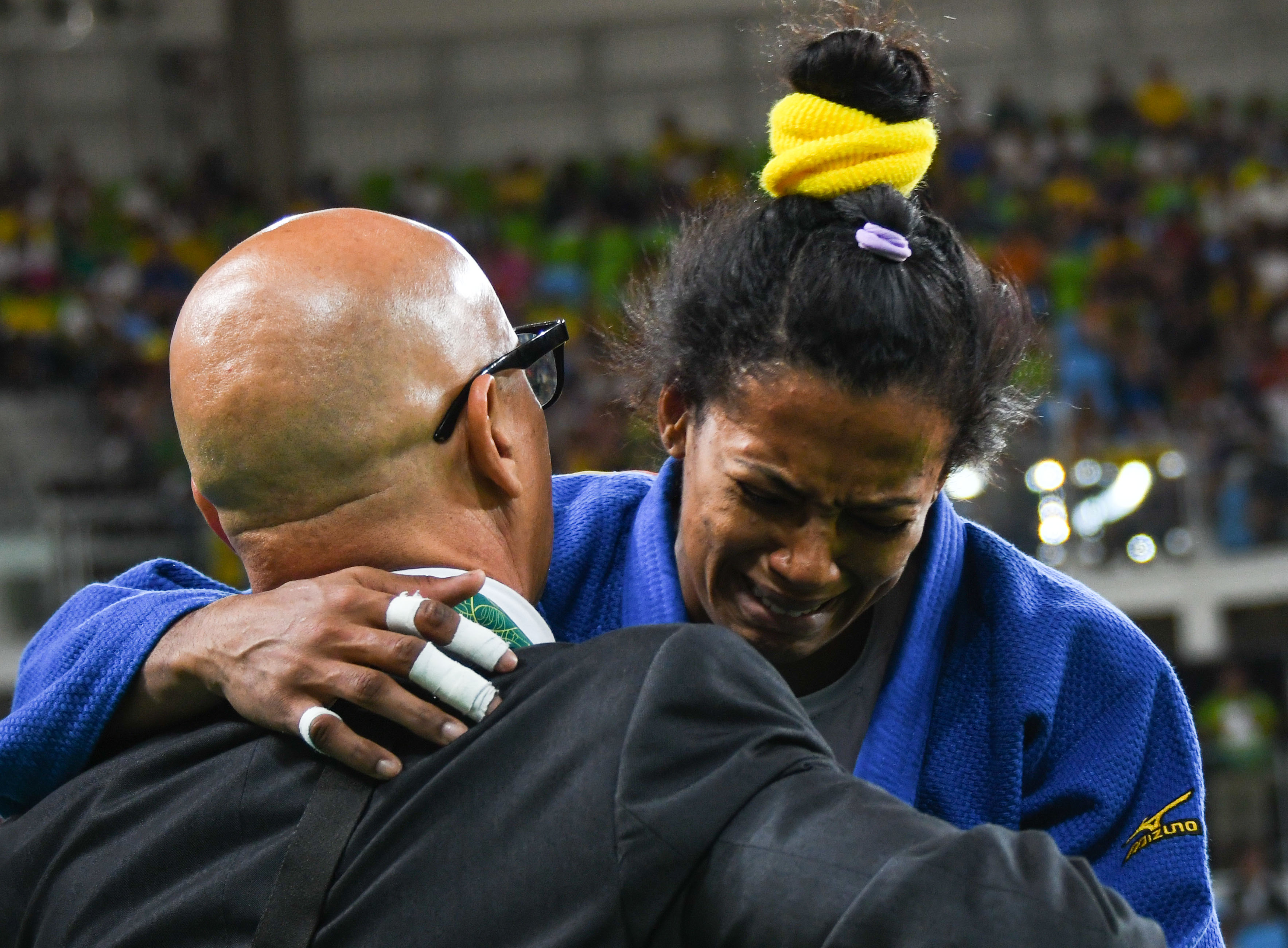 La cubana Dayaris Mestre , de la división de 48 Kg, llora tras perder el bronce olímpico en Rio de Janeiro. ACN FOTO/Marcelino VÁZQUEZ HERNÁNDEZ