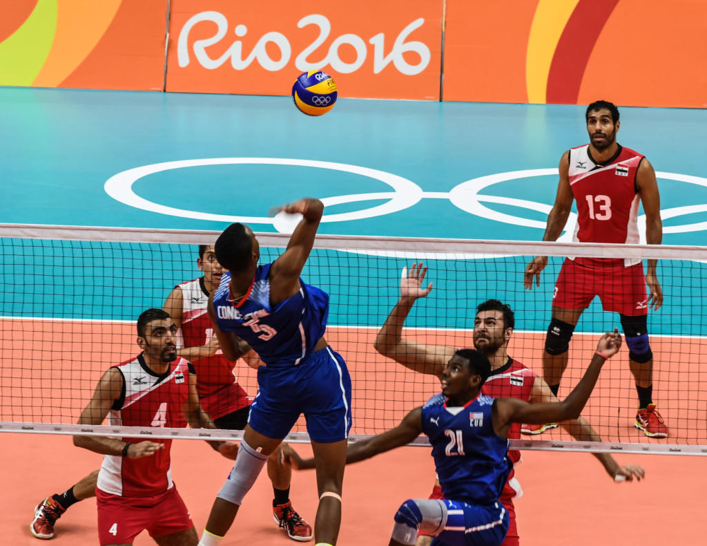 Juego de voleibol masculino entre Cuba y Egipto, en los XXXI Juegos Olímpicos de Rio de Janeiro, en el Coliseo Maracanazinho ACN FOTO/Marcelino VAZQUEZ HERNANDEZ