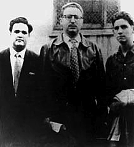 José Antonio, Fidel y Anillo, en México, el 29 de agosto de 1956. | foto: Archivo
