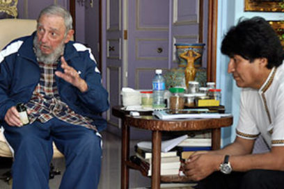 Inaugura Evo Morales feria de salud dedicada a Fidel Castro