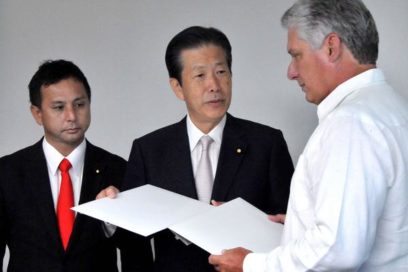 Recibió Díaz-Canel al presidente del Partido Komeito de Japón
