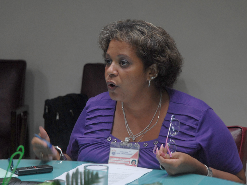 Milagro de la Caridad Pérez, miembro del secretariado de la CTC Nacional. Foto: Agustín Borrego Torres