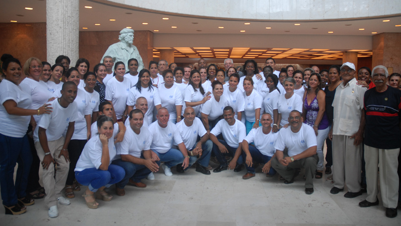Trabajadores Civiles de la Defensa celebraron este miércoles el aniversario 45 de la fundación de su sindicato. Foto: Agustín Borrego Torres