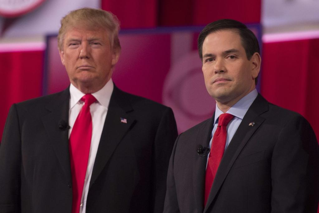 El candidato a la presidencia de Estados Unidos, Donald Trump y el senador Marco Rubio.