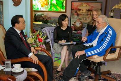Fraternal encuentro entre el Primer Ministro de la República Popular China y el compañero Fidel