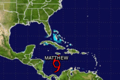 Huracán Matthew continúa sobre el Caribe oriental