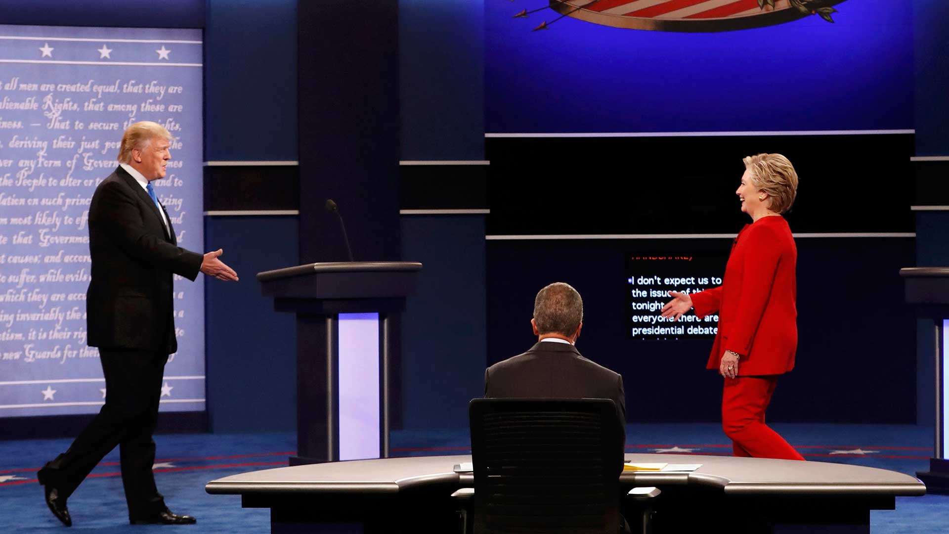 Primer debate presidencial entre Donald Trump e Hilary Clinton