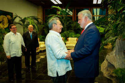 Recibió Raúl Castro al Primer Ministro de la provincia de Quebec