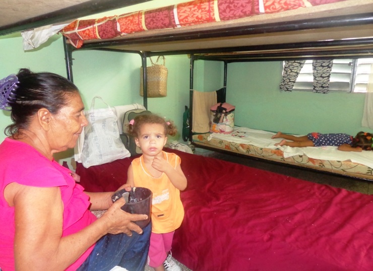 Así son las condiciones preparadas para los evacuados.