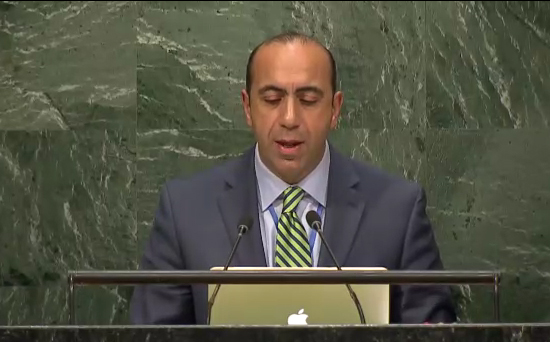 Representante de Egipto en ONU. Foto: Tomada de la TV cubana