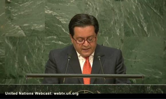 Representante de México ante ONU. Foto: Tomada de TV cubana