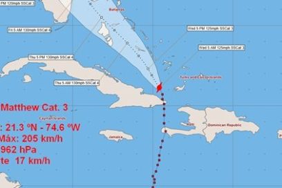 Matthew se aleja de Cuba, disminuye la fuerza de sus vientos