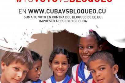 Vote usted también contra el bloqueo