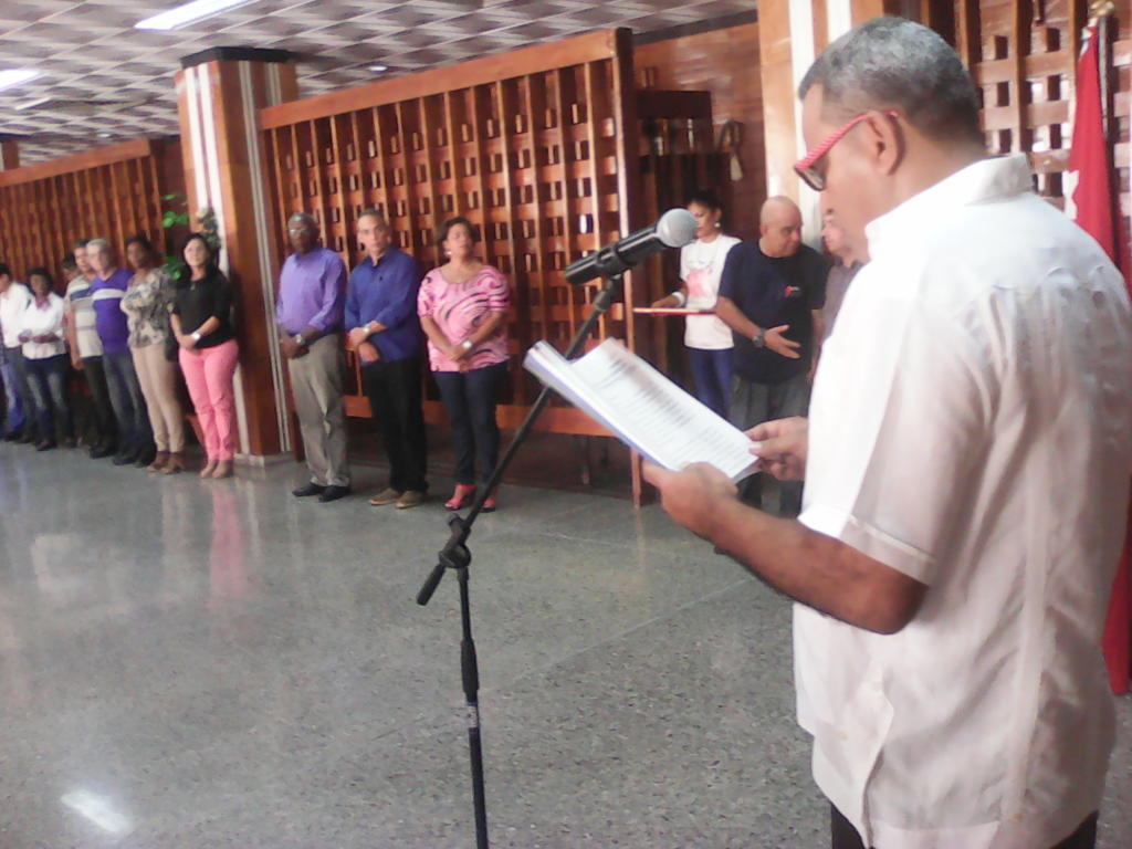 Convocatoria a la Primera Conferencia del Sindicato Nacional de Trabajadores de la Construcción (SNTC), hecha pública este viernes en La Habana.Foto: Ariadna Pérez Valdés 