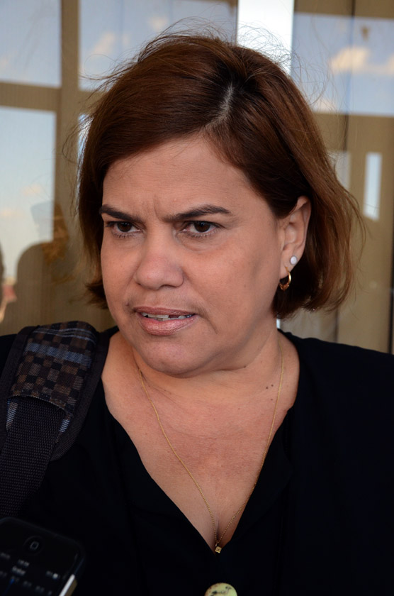 “Fidel nos enseñó a perfeccionarnos cada día más en nuestra obra socialista”, expresó Carmen Rosa López, segunda secretaria de la Central de Trabajadores de Cuba. Foto: Joaquín Hernández Mena