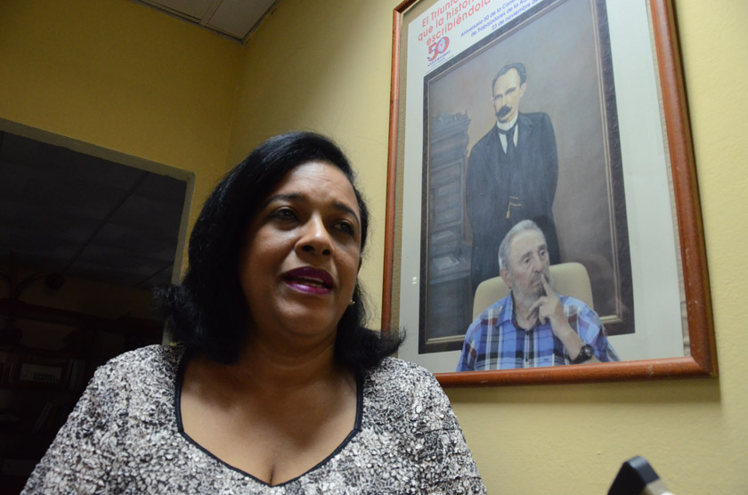 “No nos queda de otra que continuar con su ejemplo”, expresó Ermela García, miembro del secretariado nacional de la CTC. Foto: Joaquín Hernández Mena