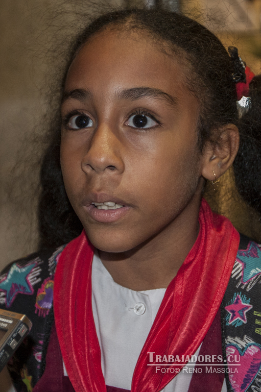 María Fernanda, alumna de cuarto grado.