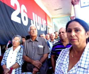 Los combatientes de la Revolución firmes ante el legado del Comandante en Jefe. Foto: Jorge Pérez 