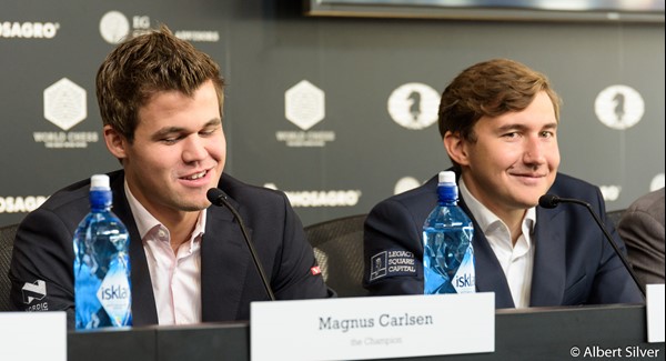Magnus Carlsen y Sergey Karjakin se titularon Grandes Maestros antes de los 14 años. Foto Albert River.