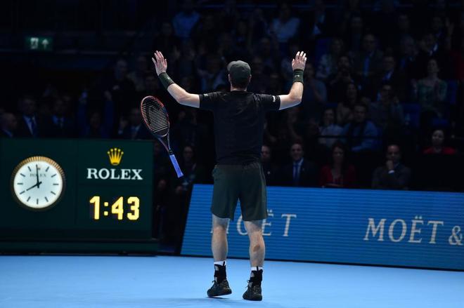 Andy Murray culmina su mejor temporada como primero del mundo. Foto AFP