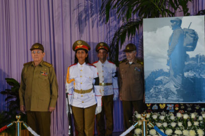 Raúl presides final ceremonial guard in honor of Comandante en Jefe Fidel Castro Ruz at the José Martí Memorial