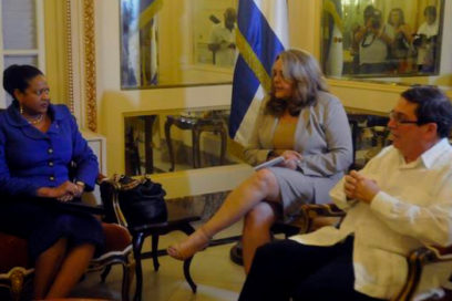 Recibe Canciller cubano a secretaria general de Asociación de Estados del Caribe