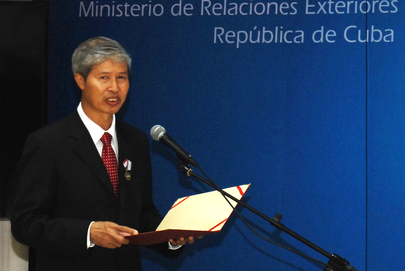 El embajador de Vietnam, Duong Minh. Foto: Heriberto González Brito
