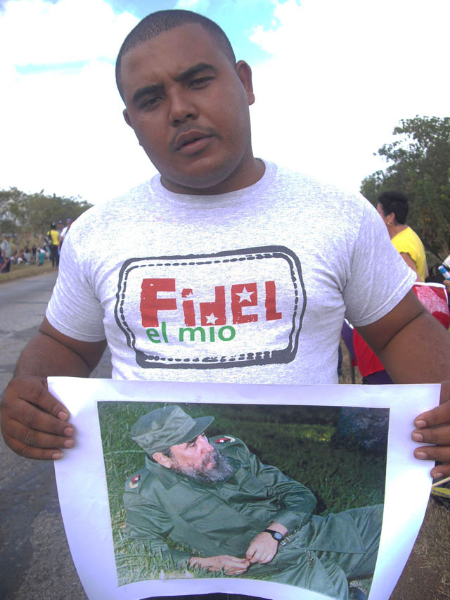 Raidel: “Los jóvenes no le fallaremos a nuestro líder eterno”. Foto: José Luis Martínez Alejo